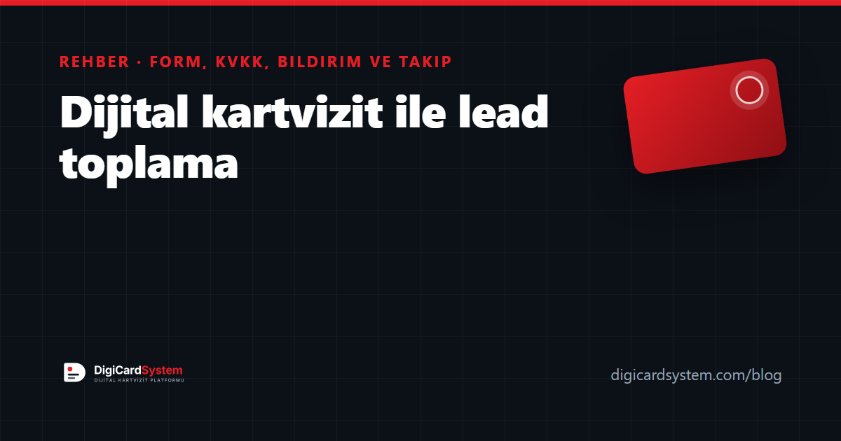 Lead capture with a digital business card: form and follow-up